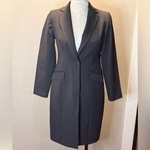 Trio New York Slim Long Blazer in Charcoal P6